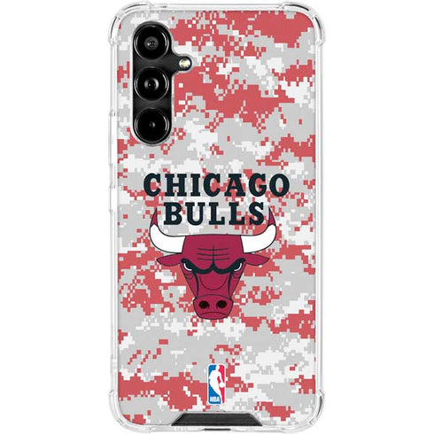 NBA Chicago Bulls Digi Camo Galaxy A54 5G Clear Case