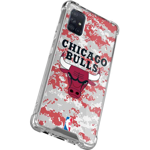 NBA Chicago Bulls Digi Camo Galaxy A71 5G Clear Case