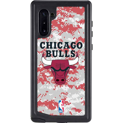 NBA Chicago Bulls Digi Camo Galaxy Note 10 Waterproof Case