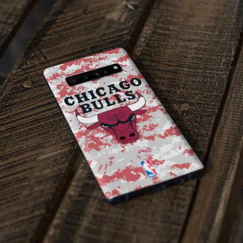 NBA Chicago Bulls Digi Camo Galaxy S10 Plus Skin