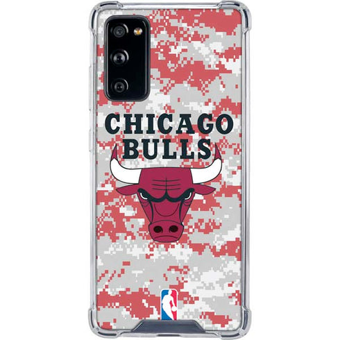NBA Chicago Bulls Digi Camo Galaxy S20 FE Clear Case