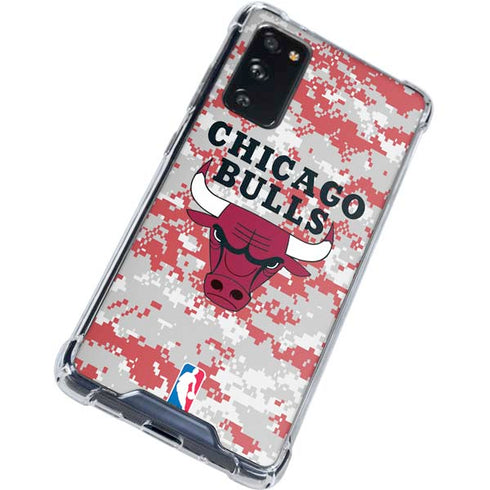 NBA Chicago Bulls Digi Camo Galaxy S20 FE Clear Case