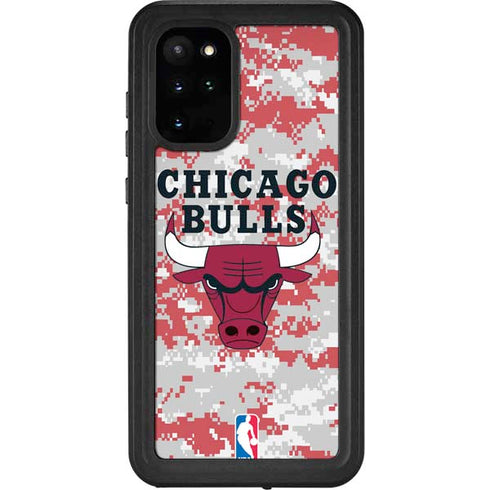 NBA Chicago Bulls Digi Camo Galaxy S20 Plus Waterproof Case