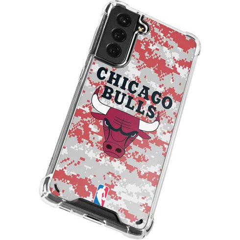 NBA Chicago Bulls Digi Camo Galaxy S21 5G Clear Case