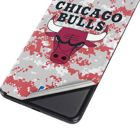 NBA Chicago Bulls Digi Camo Galaxy S21 Plus 5G Skin