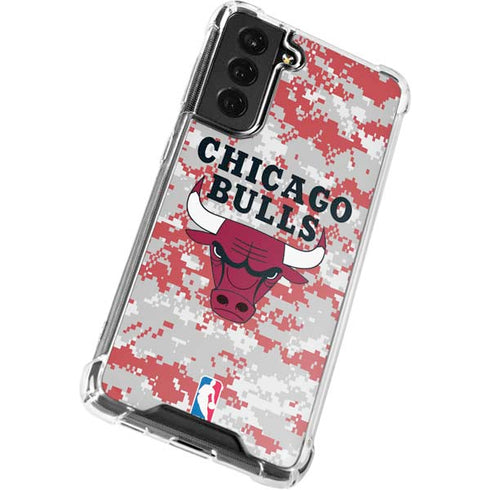 NBA Chicago Bulls Digi Camo Galaxy S22 Clear Case