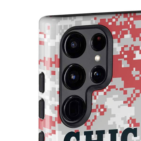 NBA Chicago Bulls Digi Camo Galaxy S22 Ultra Pro Case
