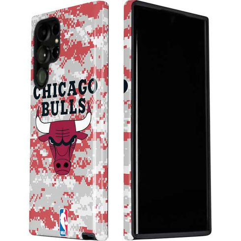 NBA Chicago Bulls Digi Camo Galaxy S22 Ultra Pro Case