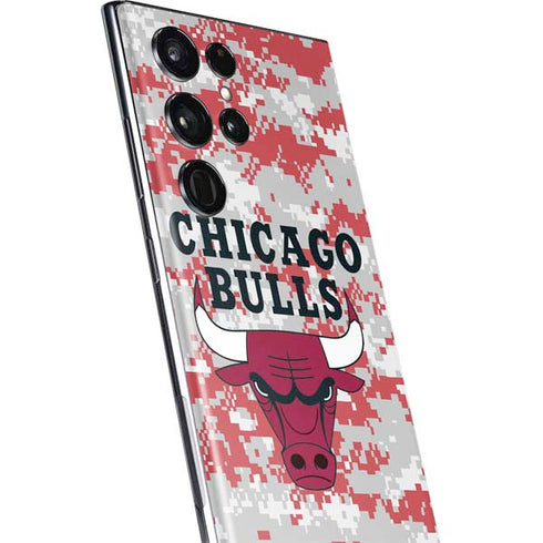 NBA Chicago Bulls Digi Camo Galaxy S22 Ultra Skin