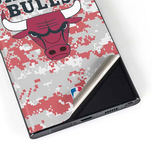 NBA Chicago Bulls Digi Camo Galaxy S22 Ultra Skin