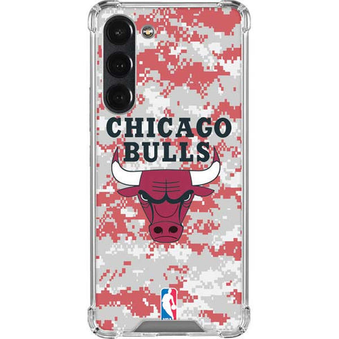 NBA Chicago Bulls Digi Camo Galaxy S23 Plus Clear Case
