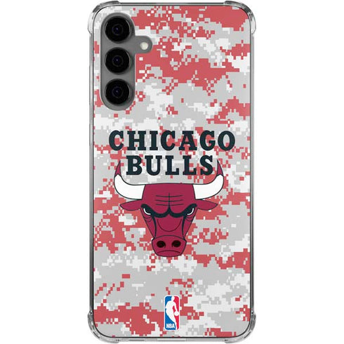 NBA Chicago Bulls Digi Camo Galaxy S24 Plus Clear Case