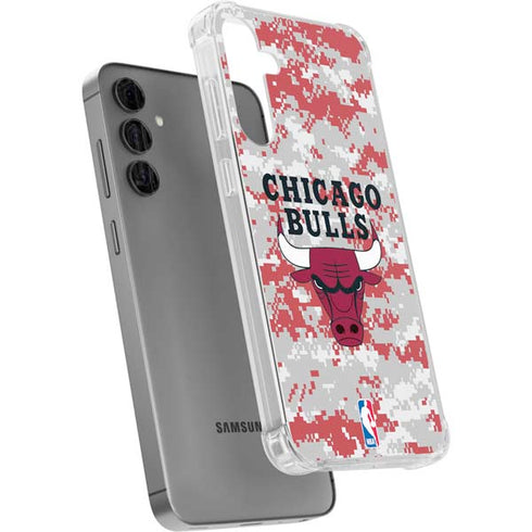 NBA Chicago Bulls Digi Camo Galaxy S24 Plus Clear Case