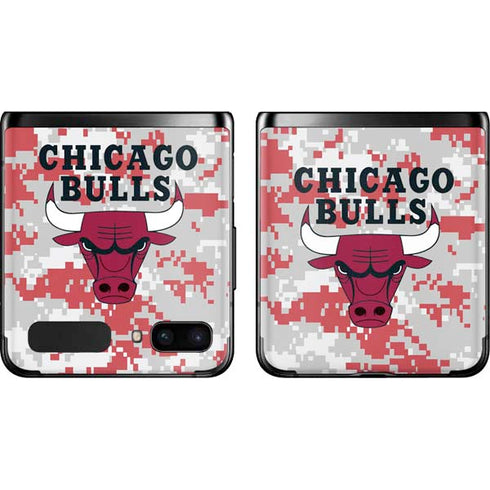 NBA Chicago Bulls Digi Camo Galaxy Z Flip Skin