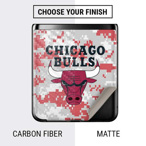 NBA Chicago Bulls Digi Camo Galaxy Z Flip Skin