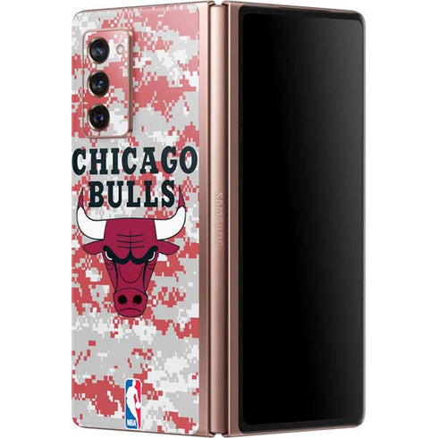 NBA Chicago Bulls Digi Camo Galaxy Z Fold2 5G Skin