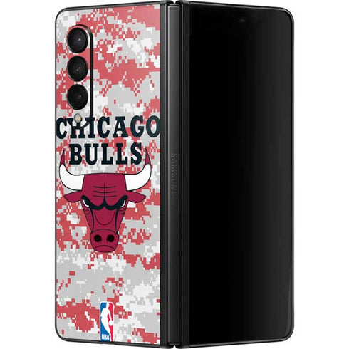 NBA Chicago Bulls Digi Camo Galaxy Z Fold3 5G Skin