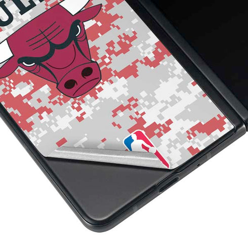 NBA Chicago Bulls Digi Camo Galaxy Z Fold4 5G Skin
