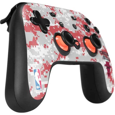 NBA Chicago Bulls Digi Camo Google Stadia Controller Skin