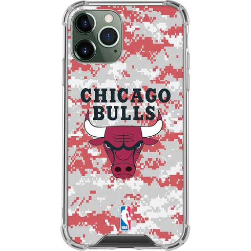 NBA Chicago Bulls Digi Camo iPhone 11 Pro Max Clear Case