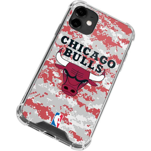 NBA Chicago Bulls Digi Camo iPhone 12 Mini Clear Case