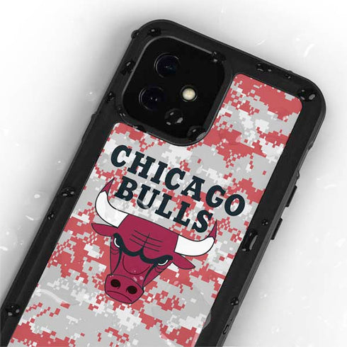 NBA Chicago Bulls Digi Camo iPhone 12 Mini Waterproof Case