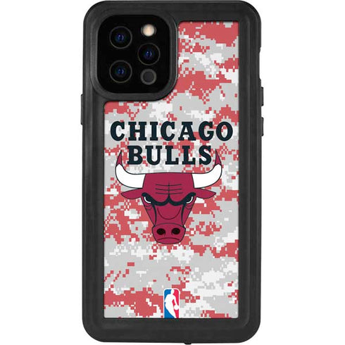 NBA Chicago Bulls Digi Camo iPhone 12 Pro Waterproof Case