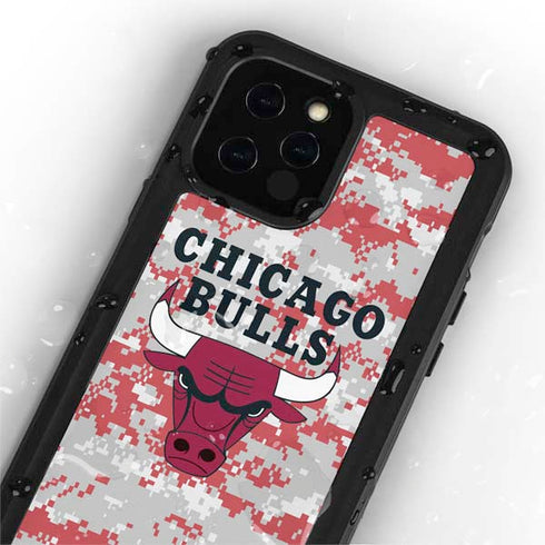 NBA Chicago Bulls Digi Camo iPhone 12 Pro Waterproof Case