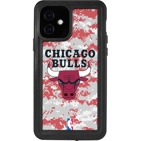 NBA Chicago Bulls Digi Camo iPhone 12 Waterproof Case