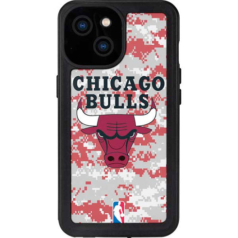 NBA Chicago Bulls Digi Camo iPhone 13 Mini Waterproof Case