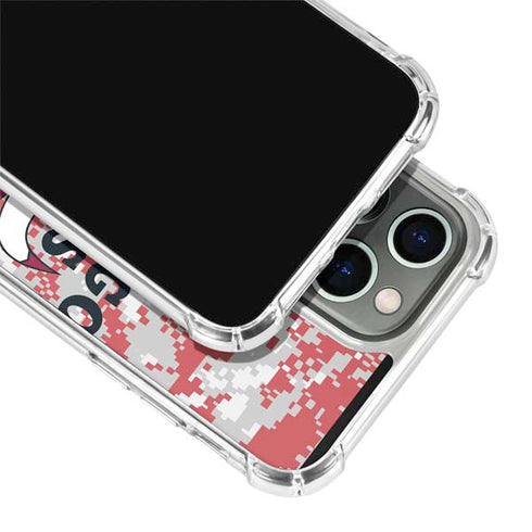 NBA Chicago Bulls Digi Camo iPhone 15 Pro Clear Case