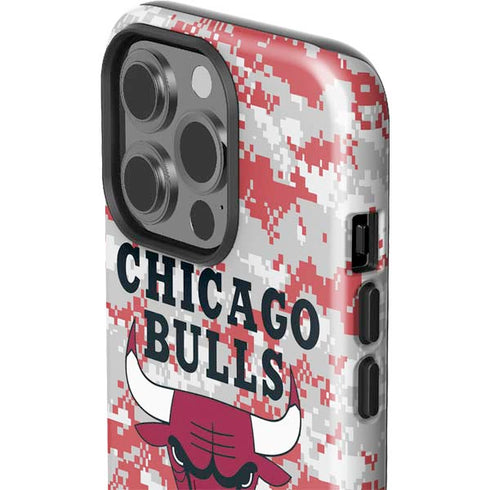 NBA Chicago Bulls Digi Camo iPhone 15 Pro Impact Case