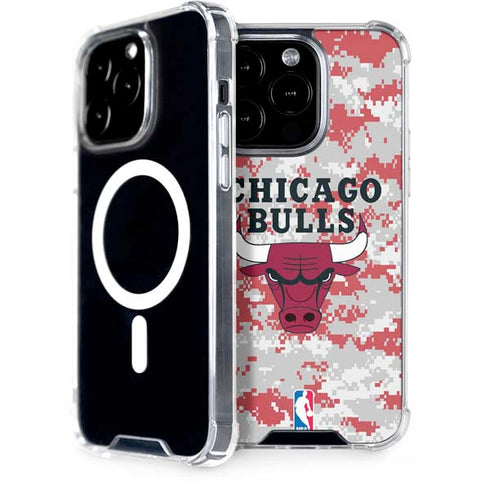 NBA Chicago Bulls Digi Camo iPhone 14 Pro MagSafe Case