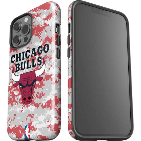 NBA Chicago Bulls Digi Camo iPhone 15 Pro Max Impact Case
