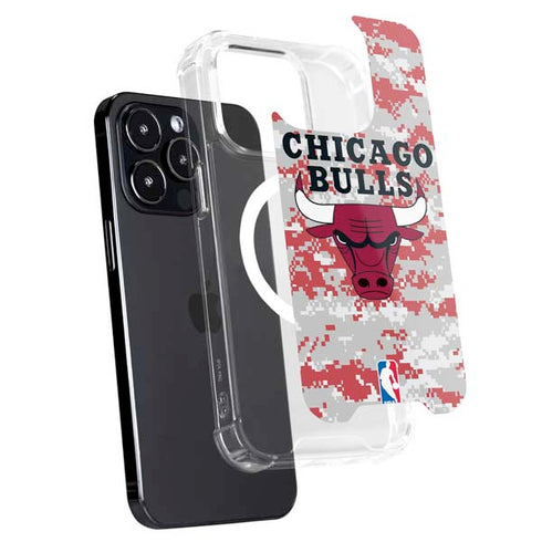 NBA Chicago Bulls Digi Camo iPhone 15 Pro Max MagSafe Case