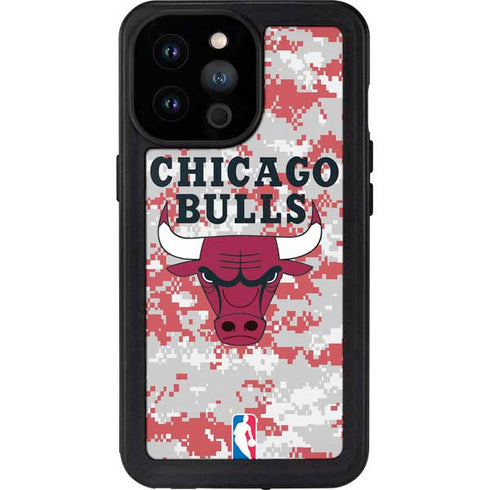 NBA Chicago Bulls Digi Camo iPhone 14 Pro Max Waterproof Case