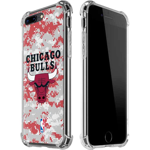 NBA Chicago Bulls Digi Camo iPhone 7/8 Plus Clear Case