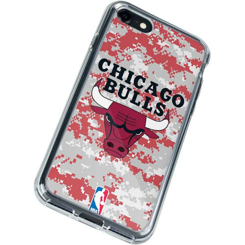 NBA Chicago Bulls Digi Camo iPhone SE (2nd & 3rd Gen) Clear Case