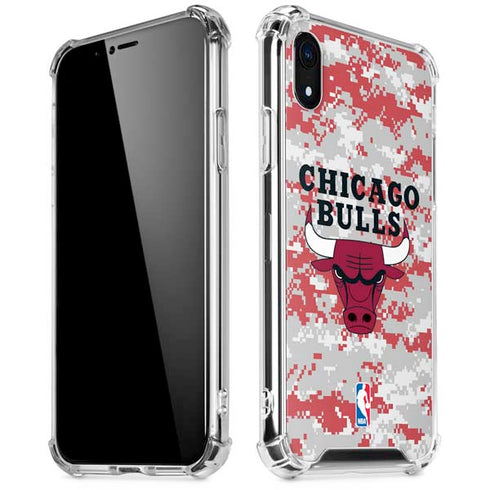 NBA Chicago Bulls Digi Camo iPhone XR Clear Case