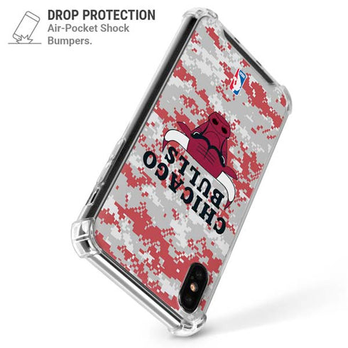 NBA Chicago Bulls Digi Camo iPhone XS Max Clear Case