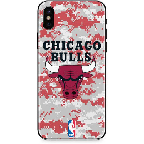 NBA Chicago Bulls Digi Camo iPhone XS Skin