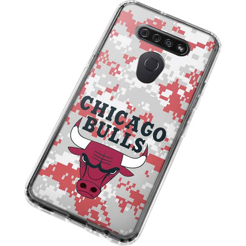 NBA Chicago Bulls Digi Camo LG K51/Q51 Clear Case