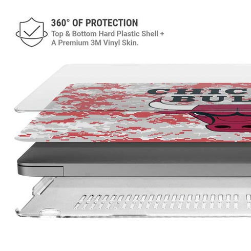 NBA Chicago Bulls Digi Camo MacBook Pro 16in (2021-25) Case plus Skin