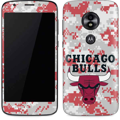 NBA Chicago Bulls Digi Camo Moto E5 Play Skin