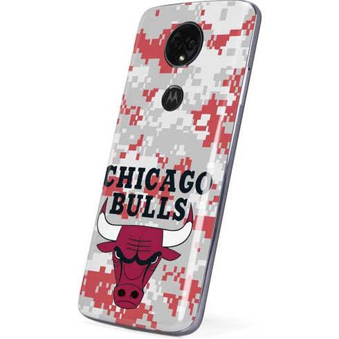 NBA Chicago Bulls Digi Camo Moto E5 Plus Skin