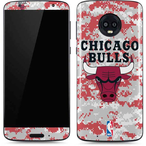NBA Chicago Bulls Digi Camo Moto G6 Skin