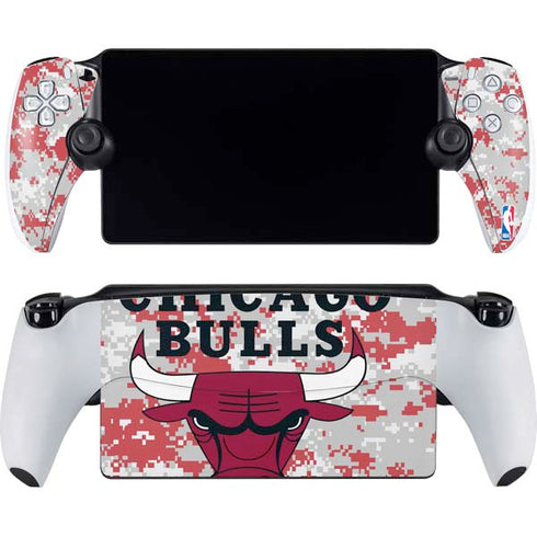 NBA Chicago Bulls Digi Camo PlayStation Portal Remote Player Skin