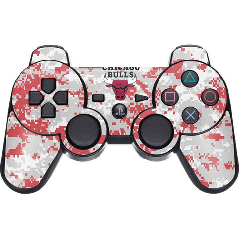 NBA Chicago Bulls Digi Camo PS3 Dual Shock wireless controller Skin