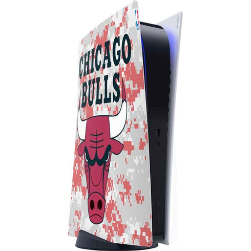 NBA Chicago Bulls Digi Camo PS5 Digital Edition Console Skin