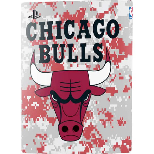 NBA Chicago Bulls Digi Camo PS5 Digital Edition Console Skin